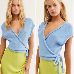 Free People Wish You Were Here Wrap Top